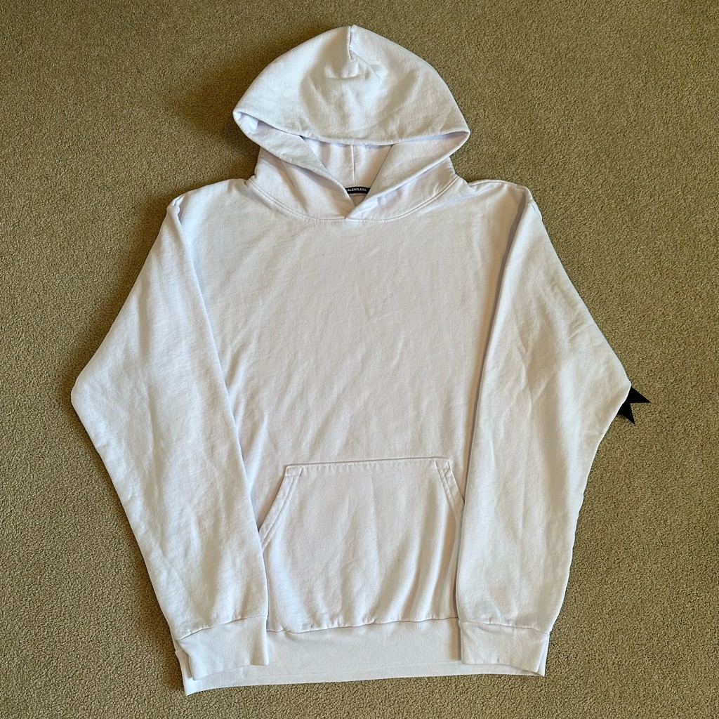 New Talentless White Hoodie. Men’s Large